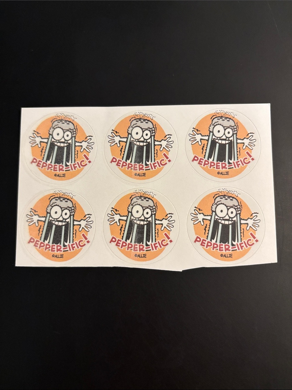 Vintage 80's/ 90's Allie Pepper Scratch & Sniff Stickers Sheet